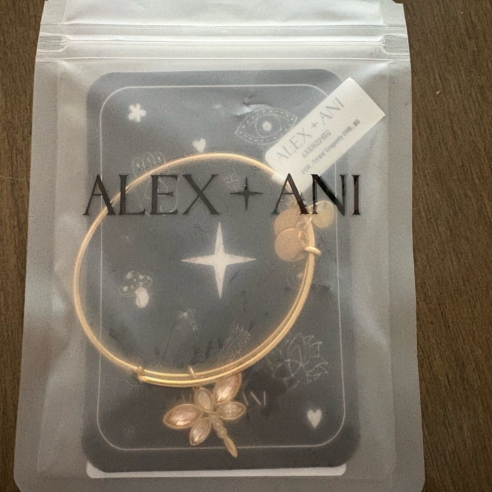 Alex and Ani Gold Dragonfly Charm Bracelet - Picture 3 of 3